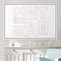 Framed Canvas Wall Art Pressed Quotes 3D Chic Inspirational Multicolor Pop Art Quotes Typography Ultra Whimsical - 16x24 inches