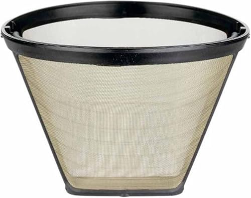 Miniatura 6 de Filtro de café dorado de repuesto reutilizable permanente #4 cono filtro de café compatible con cafetera Cuisinart, paquete de 2