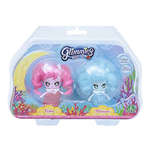 Glimmies GLA014 2 Aquaria 6 Cm - Modèles Fisha Et Mareen