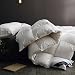 Globon Fusion White Goose Down Comforter King Size,Heavy Weight for Winter, 60OZ, 650 Fill Power, 100% Cotton Shell, Hypoallergenic with Corner Tabs, White
