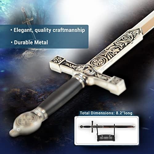 King Arthurs Excalibur Letter Opener with Stand, Office Accessory, Home Decor, Gift for Collectors, Fans