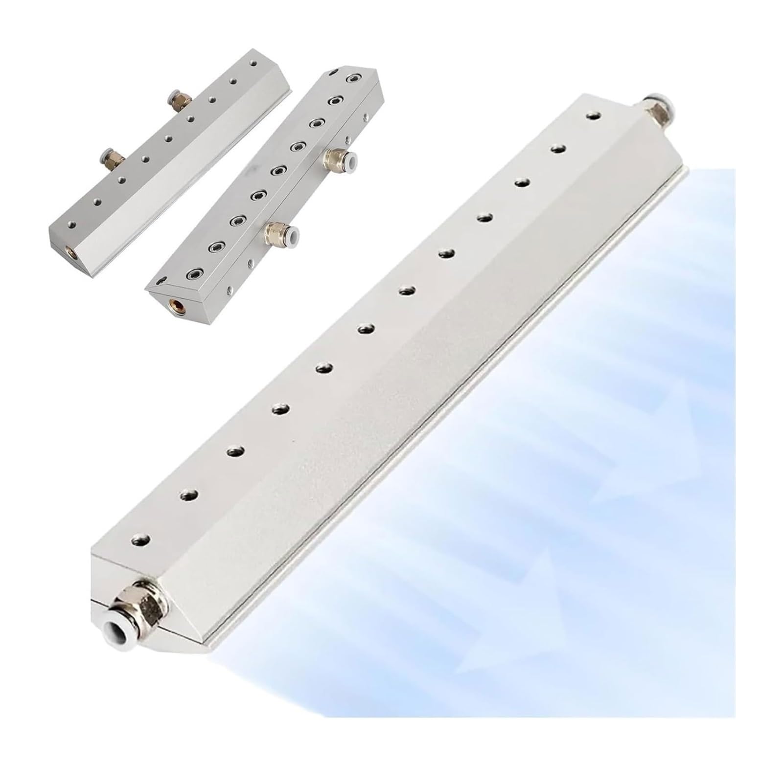 Soplador industrial de cuchilla de aire EBZFASO en aluminio de 200mm para secado neumático de piezas