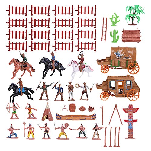 1 Set Cowboys and Plastic Figurines Playset Figures Home Decor