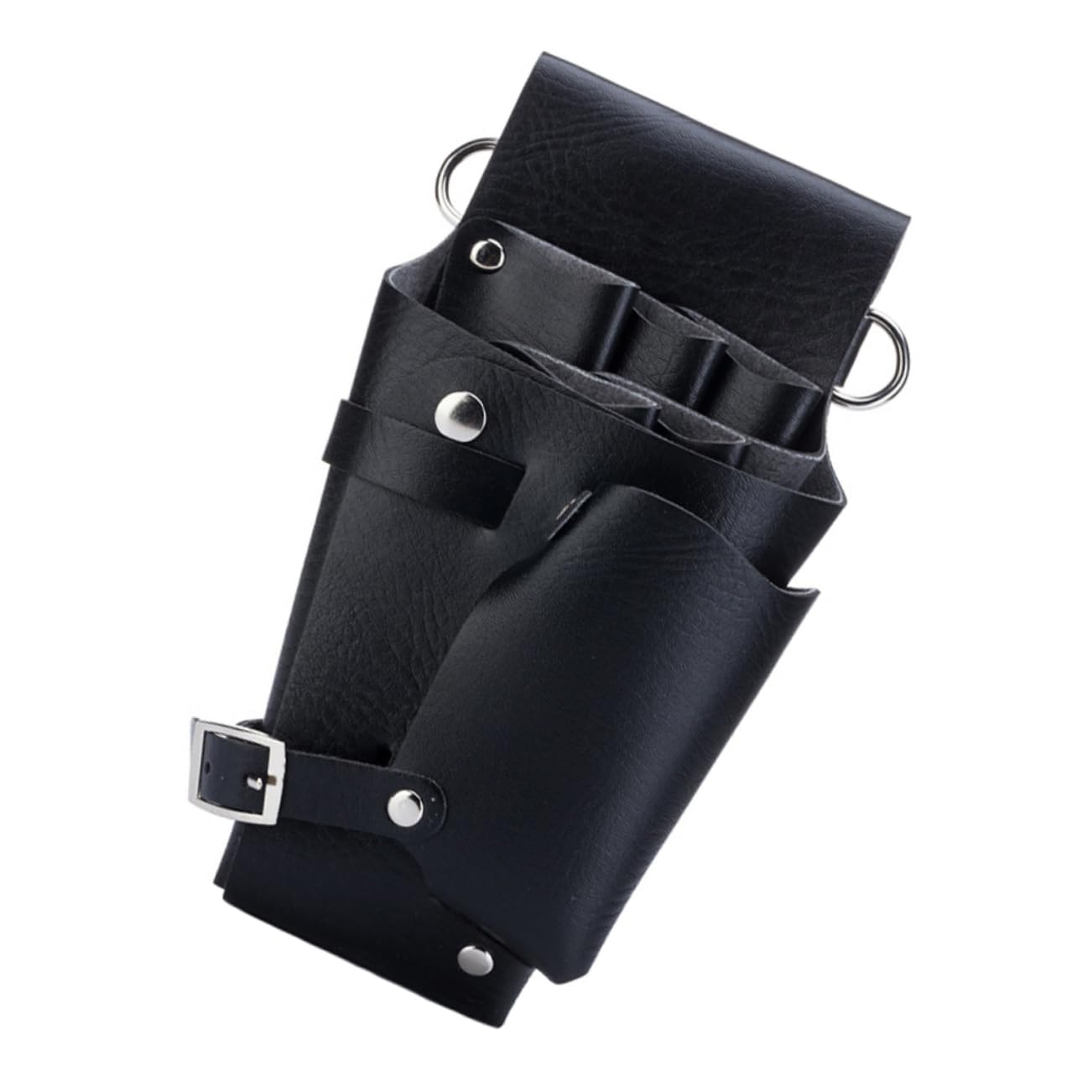 Unomor Leather Scissor Bag for Hair Stylist Hairdresser Scissors Pouch Salon Waist Apron Haircut Scissors Case Barber Tools Bag