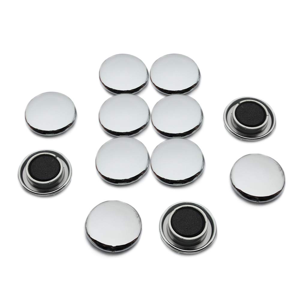 Medium Silver Planning Office Magnets for Fridge Whiteboard, Noticeboard, Filing Cabinet - Pack of 120