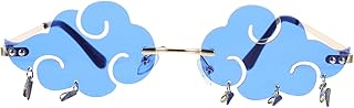 1Pc Óculos De Sol Personalizados Óculos De Sol Steampunk Óculos De Sol Vintage Óculos De Sol Da Moda Para Mulheres Óculos De Sol Nuvens Borla Óculos De Sol Rave Óculos De Vestir