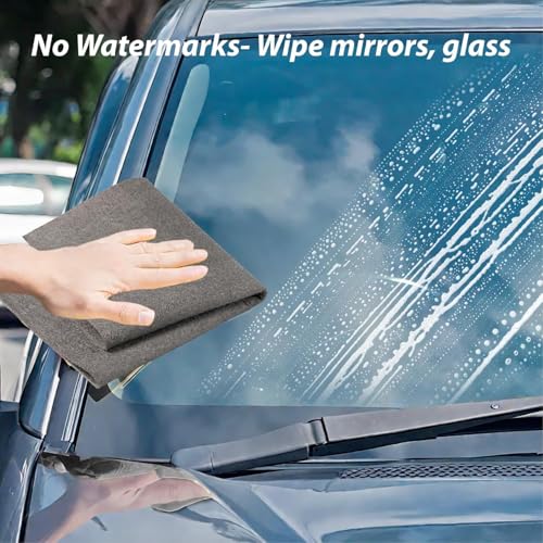 Image of 10 Pcs Thickened Magic Cleaning Cloth Microfiber, Lint & Streak Free Reusable Cleaning Wipes for Glass, Window, Mirror, Kitchen, Car & Electronic Screens - Ultra Absorbent Grey