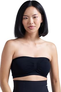 MUNNS & MARS Women's Seamless Bandeau Bra, Wirefree Non-Padded, Strapless with Detachable Tranparent Straps, Full Coverage Price In India