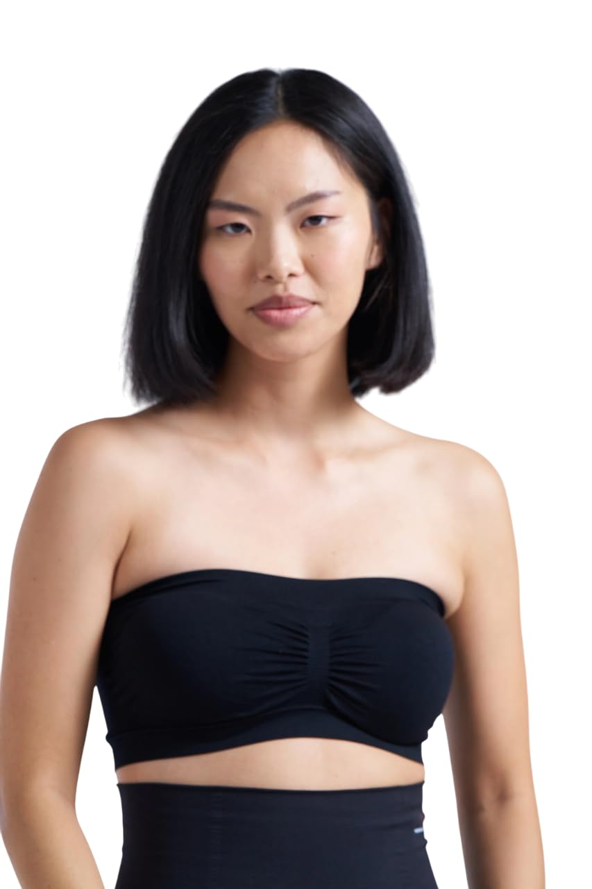 MUNNS & MARS Women's Seamless Bandeau Bra, Wirefree Non-Padded, Strapless with Detachable Tranparent Straps, Full Coverage - Review, Price and Buying Guide
