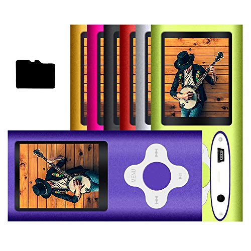G.G.MartinsenVersatile MP3/MP4 Player with a Micro SD Card, Support Photo Viewer, Mini USB Port 1.8 LCD, Digital MP3 Player, MP4 Player, Video/Media/Music Player (Purple)