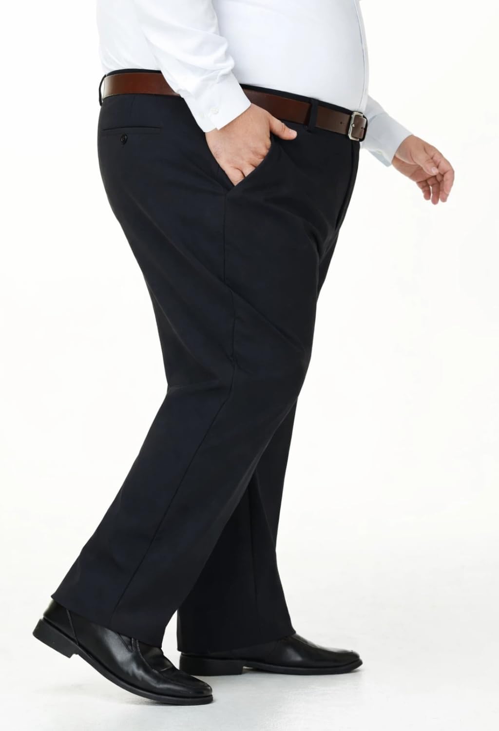 Mens Classic Fit Golf Pants Stretch Dress Pants 30''/32''/34'' Lightweight Casual Suit Pants with Pockets - Image 3