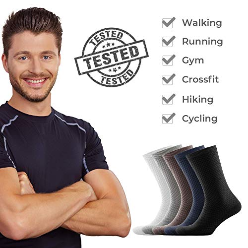 Nudus Men’s Bamboo Dress Socks, 5-Pair Gift Box, Super Breathable, Soft, Thin And Non Slip #TOP6