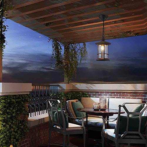 Plafonnier balcon étanche aluminium noir E27 protection intempéries - 4