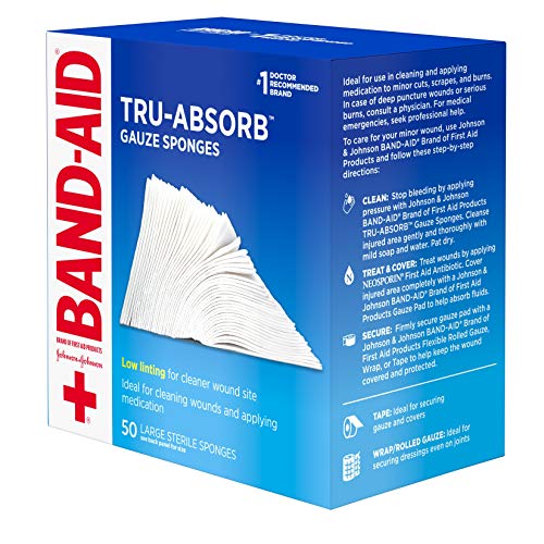 image for Band-Aid Band Aid Brand First Aid Products Tru-Absorb Sterile Gauze Sp