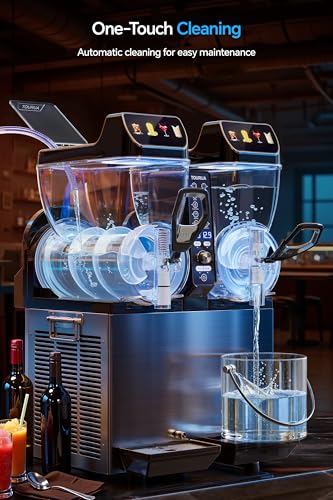 Commercial Slushie Machine, Margarita Daiquiri Wine Frappe Slush Frozen Drink Machine, 30L