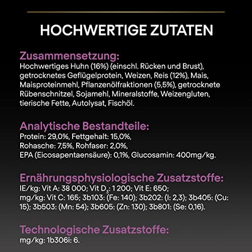 Pro Plan Medium und Large Adult Age Defence 7+, Hundefutter trocken, reich an Huhn, 1er Pack (1 x 14 kg)