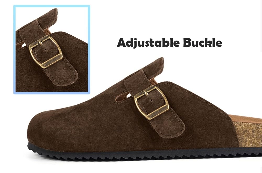 Sabot Donna Ciabatte Uomo Chiuse con Comodo Pantofole in Pelle Scarpe da Giardino Traspirante Sandali Ciabatta 36-46