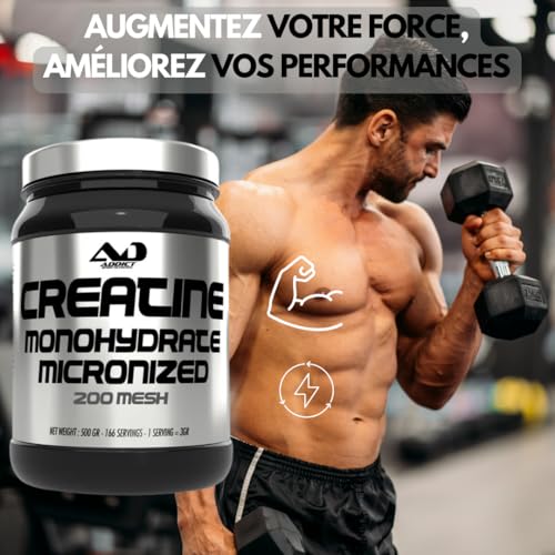 Addict sport nutrition - Créatine monohydrate - Pure & efficace pour force et endurance - Ergogène naturel pour musculation, sports explosifs - 100% sûr - Sans dopage - 200 caps – Image 4