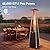 EAST OAK Pyramid Patio Heater, 48,000 BTU Outdoor Patio Heater, Quartz Glass Tube Propane Heater for Commercial & Residential, Triple Protection System, With Wheels, 2024 Upgrade, Bronze