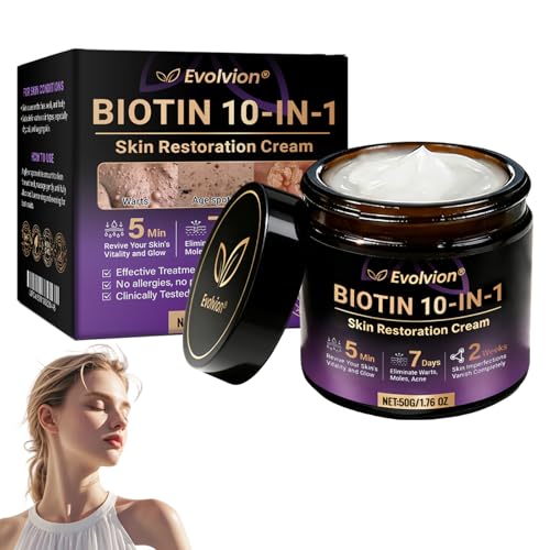 Evolvion Biotin 10-in-1 Skin Restoration Cream, Qiawi Biotin 10-i...