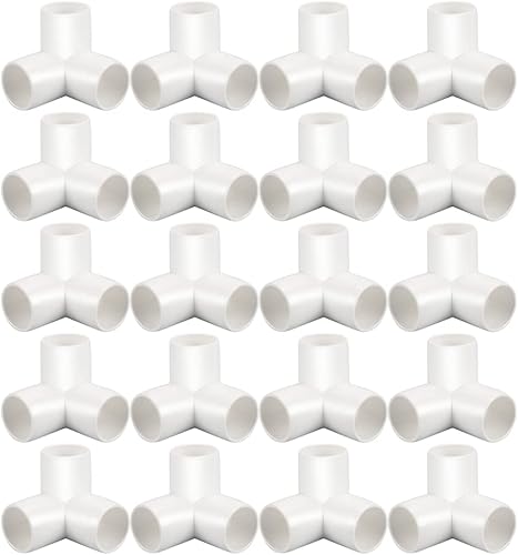 Accesorios de PVC de 3 vías de 1 pulgada, codo cruzado de esquina de 90 grados para tubería de cobertizo de invernadero, camiseta de conexión de