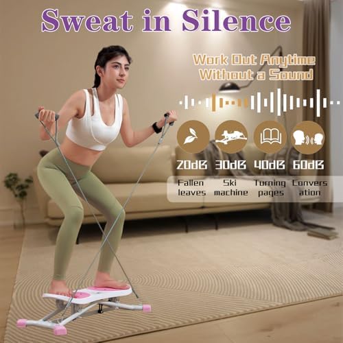 Stridon Balance Board with Resistance Bands, Ski Balance Training Machine, LCD Monitor, 330 lbs Capacity Portable Core Trainer for Full Body Cardio Workout Equipment