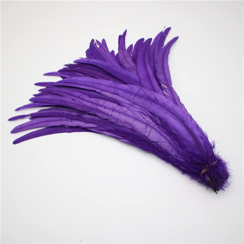 50 szt. naturalnych piór ogona koguta 25-45 cm, 10-16 cm, pióro do dekoracji sceny, wydajność pióra ogona różowego koguta, 40-45 cm