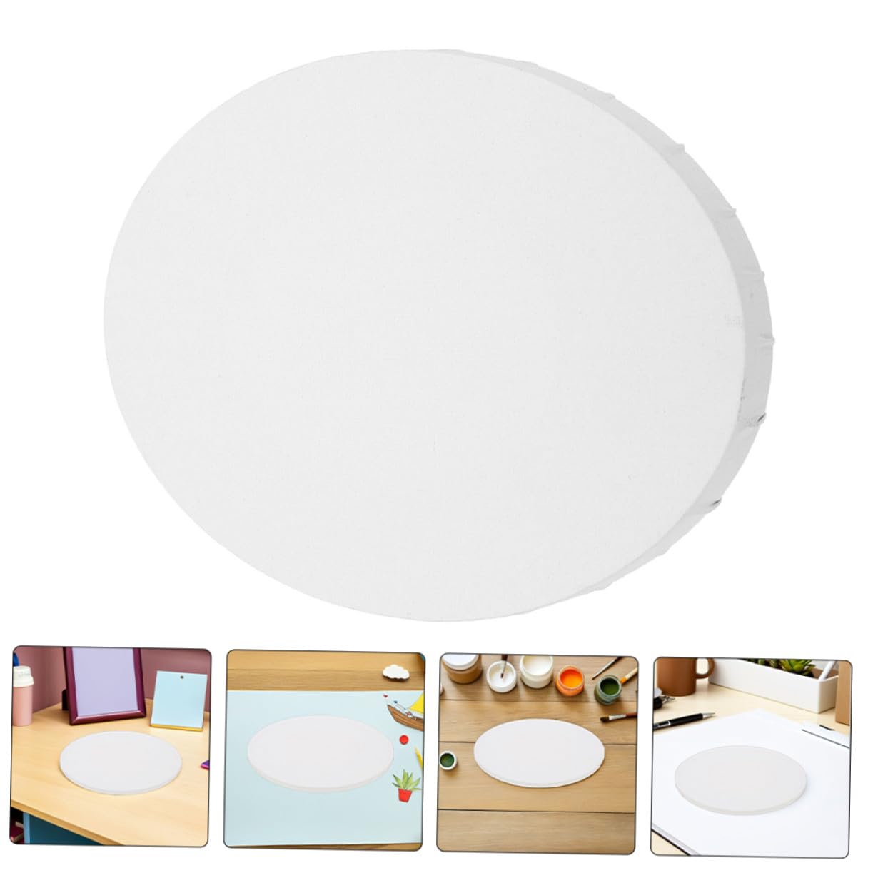 5 Piezas Marco de Pintura al Óleo Ovalado de Madera Resistente Lienzo para Dibujar Tablero de Dibujo al Óleo sin Terminar Suministros para Pintura