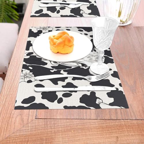 Sets de table en PVC résistant à la chaleur lot de 6 tapis de table lavables antidérapants - 7