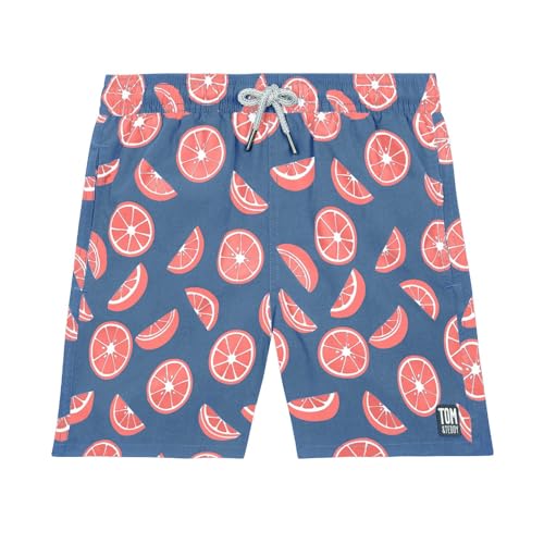 Bañador azul Tom & Teddy con estampado de cítricos para las vacaciones de verano en familia