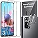 LK 4 Pezzi Compatibile con Xiaomi Redmi Note 10 4G/ Redmi Note 10S (6.43 Pollici) Pellicola Protettiva, 2 Pezzi Vetro Temperato e 2 Pezzi Protezione Fotocamera,Strumento Una Facile Installazione