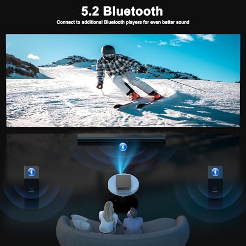 HAPPRUN 3000 ANSI Lumens Outdoor Projector with Built-in Apps, Smart OS by HAPPRUN - Used condition - Image 7