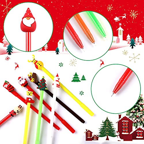 SANNIX 50 bolígrafos gel Navidad multicolor para niños miniatura 3