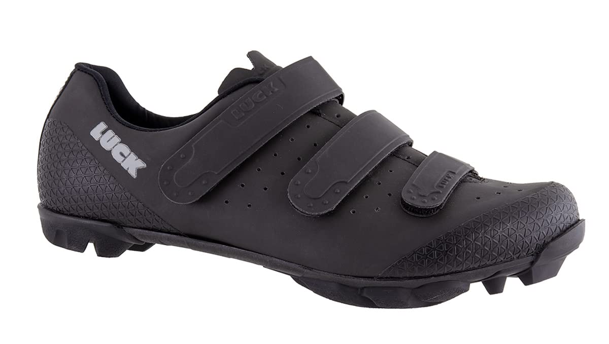 LUCK Zapatillas de Ciclismo Matrix Revolution MTB, con una estupenda Suela de Carbono Muy Ligera y rígida y Triple Velcro para un Ajuste