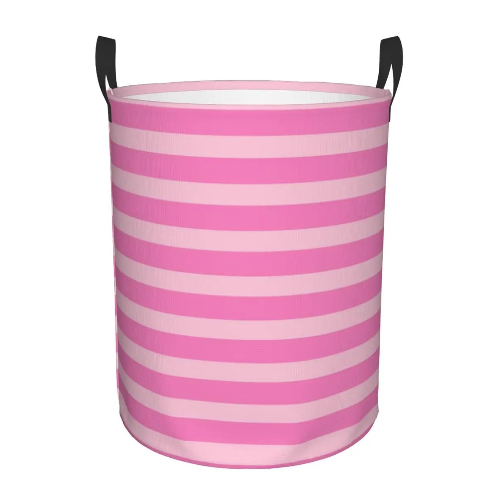 Fabric laundry hamper Household Fabric Dirty Cloth Basket Storage Bucket Stripe Home Folding Laundry for Family(Color8,L)