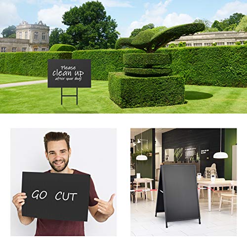 Corrugated Plastic Sheet For Indoor And Outdoor Use - 3/16 Inch Thick Poster Board, 24X36 Inches - Pack Of 2 Black Plastic Board Sheets - Waterproof Coroplast Sheets And Lightweight Blank Yard Signs #TOP1
