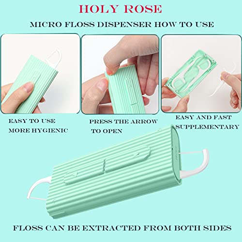 Portable-Travel-Flosser-Dispenser-Holy-Rose-Dental-Floss-Picks-Storage-Case-with-Toothpicks-Floss-Sticks-Dental-Picks-for-Teeth-Cleaning-Blue-1