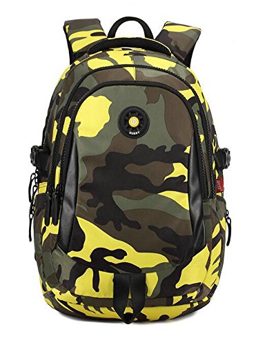 Emorias 1pcs Mochilas Escolares Camuflaje Cremallera Grande Cuerdas Estudiante Niño