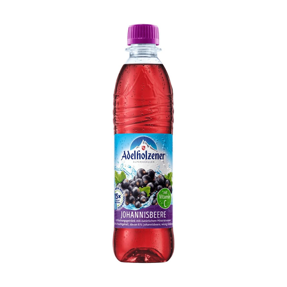 Adelholzener Johannisbeere 25 Flaschen je 0,5l incl Mehrweg Pfand