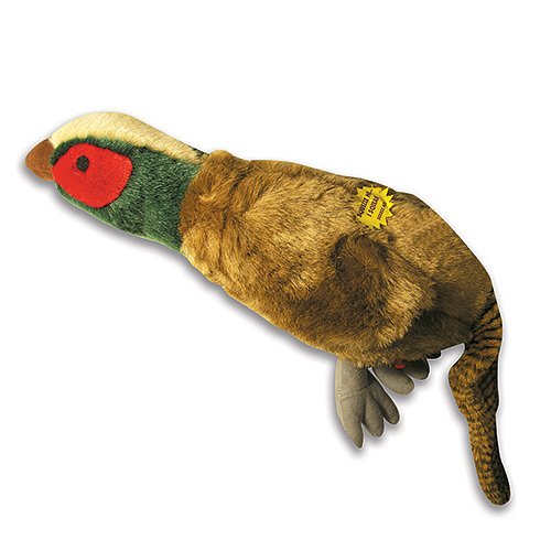 Plush Soft Bird Migrator Dog Puppy Real Life Squeak Toy Working Dog Training Toy (Pheasant, Large)