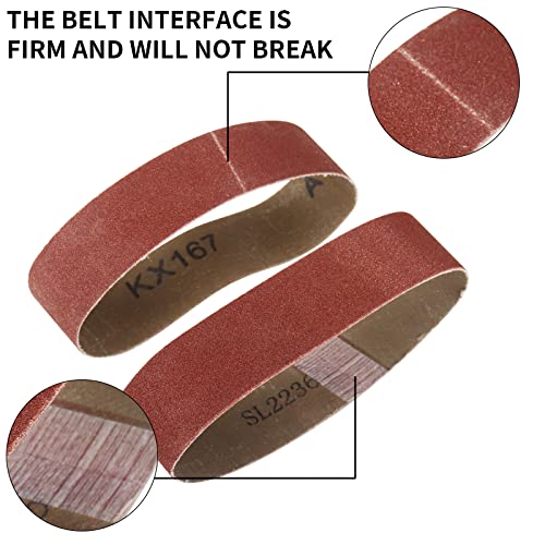 Mini Belt Sander Sanding Belt 20Pcs Pack 1.2-Inch X 13-Inch 120/320/600/800/1000 Grit Aluminum Oxide Sander Belt #TOP2