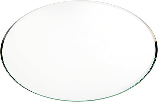 Plymor 6" Round, 3mm Thick Beveled Glass Mirror Circle