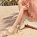 CYNLLIO Espadrilles Platform Sandals Open Toe Chunky High Heel Slides Fashion Summer Outdoor Beach Slippers Slip on Party Dress Shoes