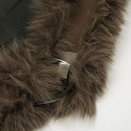 Women Faux Fur Belt Winter Warm Fluffy PU Leather Waistband Furry Wide Cinch Cowgirl Western Belts for Dress Sweater Overcoat2