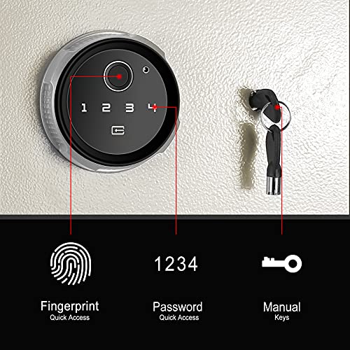 Langger V Biometric Wall Safe, Hidden Fingerprint Security Wall Safe, In Wall Safe Between Studs, Size Upgrade (White - 21"H X 4"D X 13.75"W) #TOP6