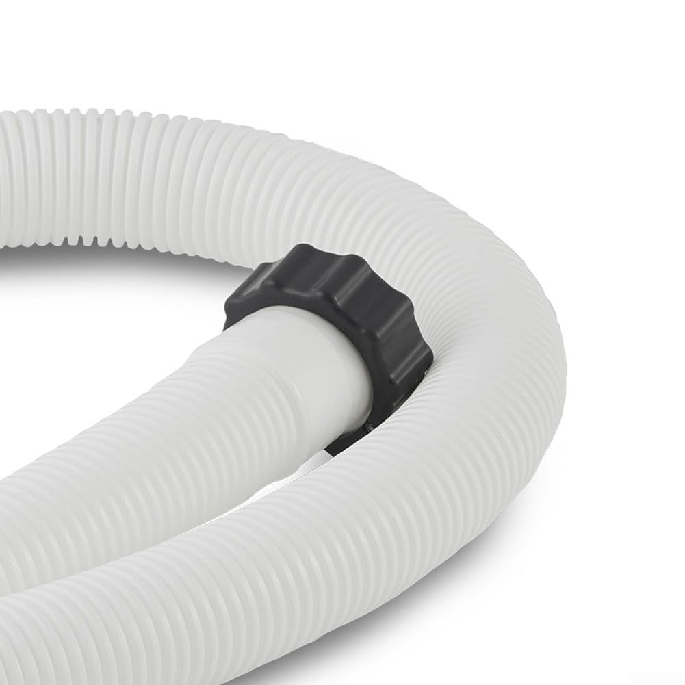 Lot de 2 adaptateurs de tuyau de pompe de filtre de piscine pour piscines hors sol Intex et Coleman avec 4 joints et connecteurs pour tuyau de vidange de 3,1 à 12,7 cm