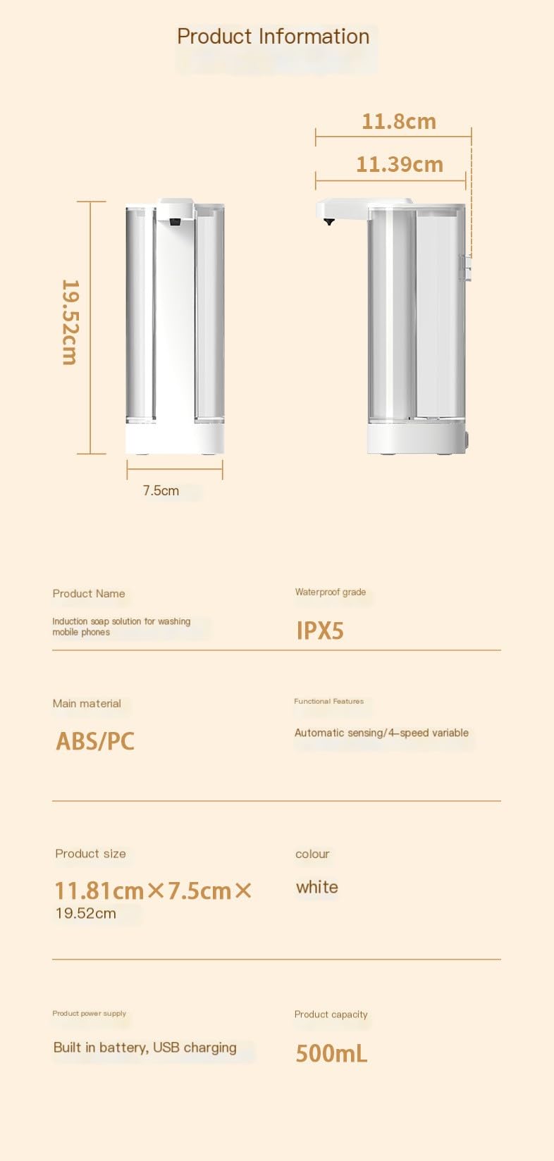 Nuovo dispenser automatico di sapone a induzione P13 schiuma lavatrice a mano alimentatore liquido dispenser sapone detergente a parete tipo gel