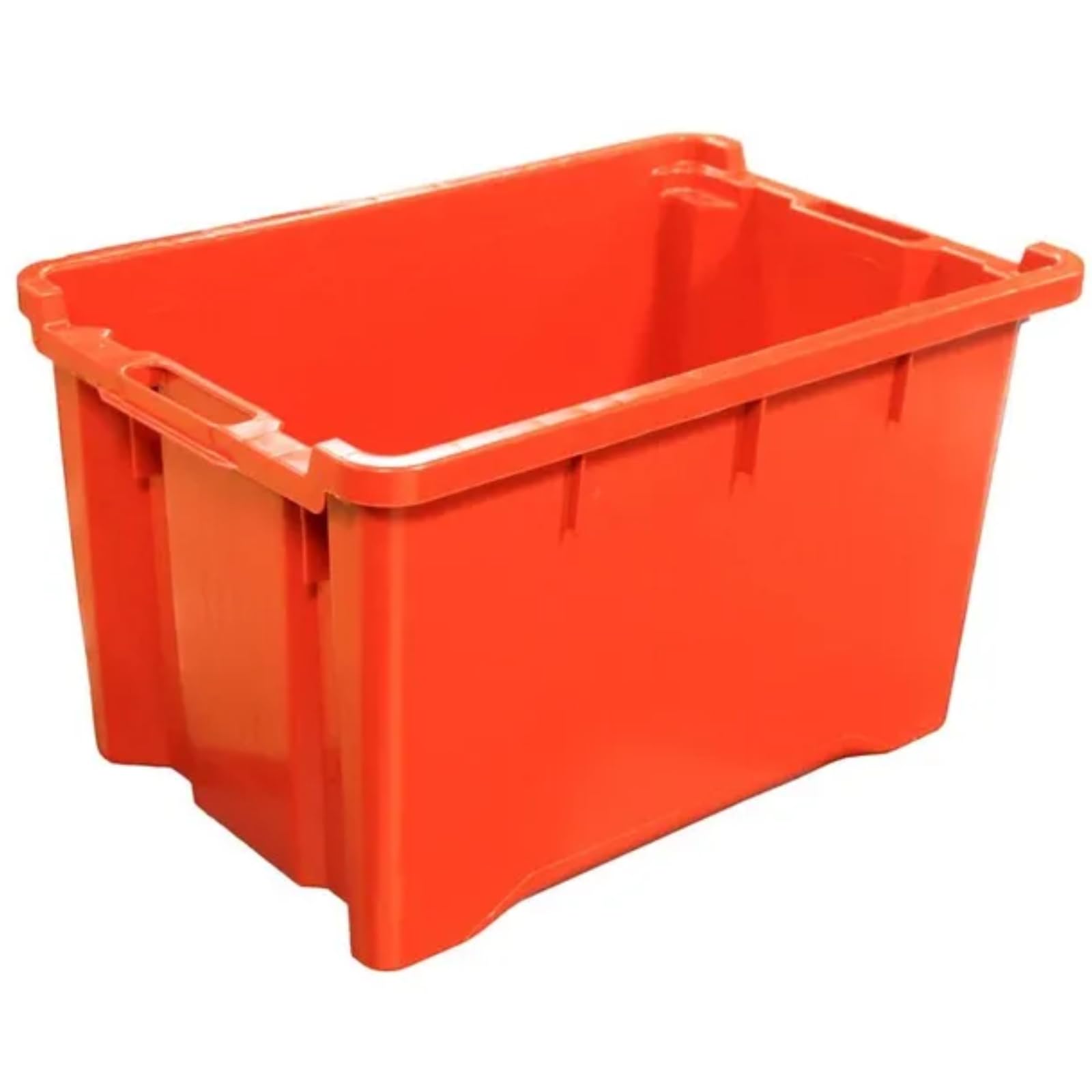 EffeDecor Cassetta in PVC Impilabile Chiusa per Alimenti Ideale per Raccolta Frutti Vendemmia Olive Sovrapponibile ed Inseribile Rossa 56x35x31 cm (10)