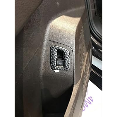 Interior Rear Door Trunk Opening Switch Button Cover Trim for VW Volkswagen Atlas Teramont 2017 2018 2019 ABS Carbon Fiber