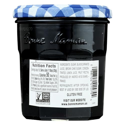 Image of Bonne Maman Blackcurrant Conserve Marmalade Fruit Jam, 13 oz ℮ 370 g